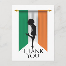 Postal Bailarín irlandés y bandera de Irlanda Baile Graci