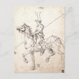 Postal Bailarina a caballo por Albrecht Durer