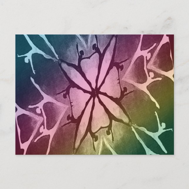 Postal Bailarina (arcoiris - Giro) (Anverso)