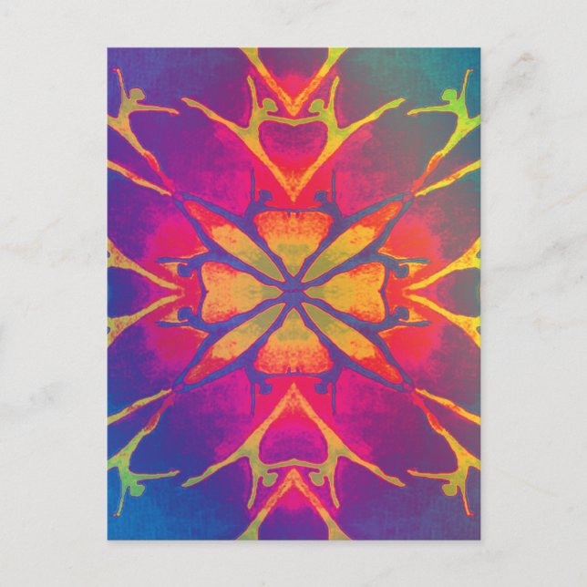 Postal Bailarina (arcoiris - psicodélico) (Anverso)
