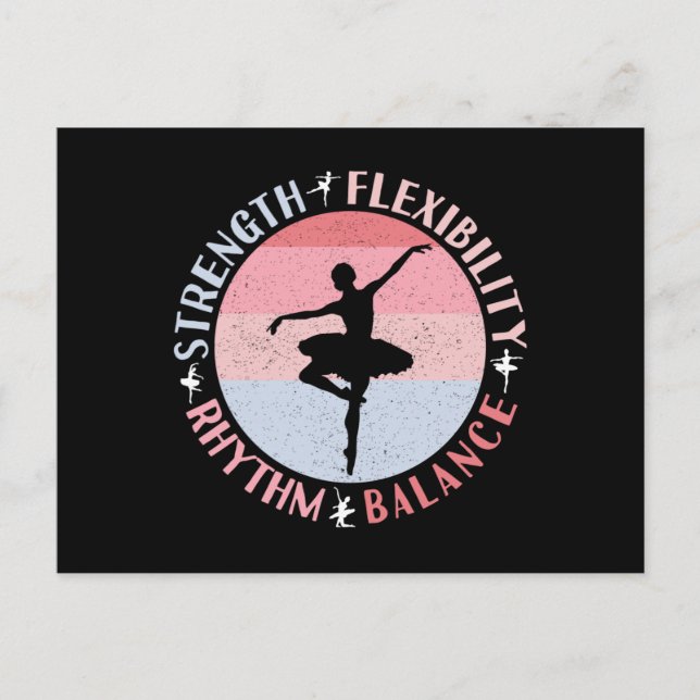 Postal Bailarina Bailarina de Ballet - Valores de Mentali (Anverso)