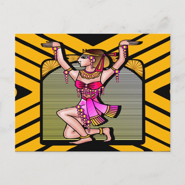Postal Bailarina Belly egipcia (Anverso)