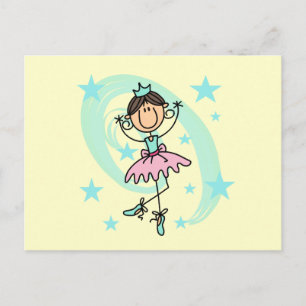 Postal Bailarina - Camisetas y regalos marrones