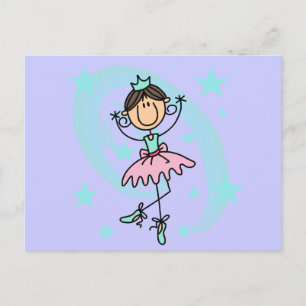 Postal Bailarina - Camisetas y regalos marrones