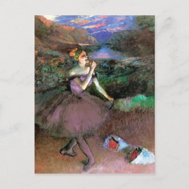 Postal Bailarina con Bouquets de Degas (Anverso)