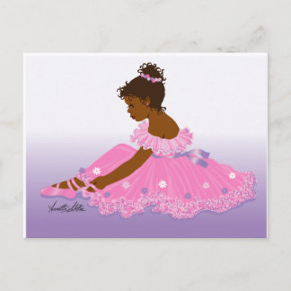 Postal bailarina con firma