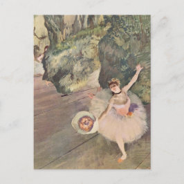 Postal Bailarina con un Bouquet