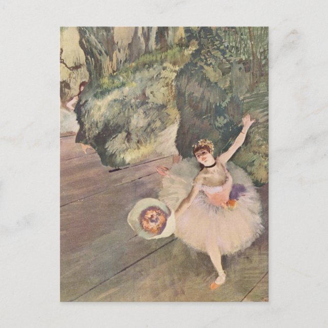 Postal Bailarina con un Bouquet (Anverso)
