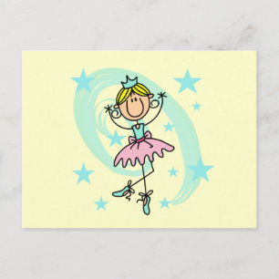 Postal Bailarina de ballet - Camisetas rubias y regalos