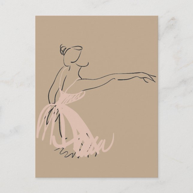 Postal Bailarina de ballet de Ballerina (Anverso)