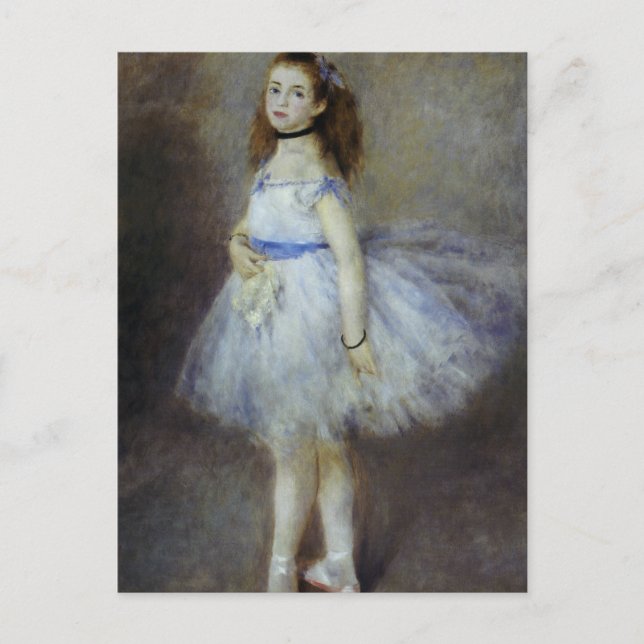 Postal Bailarina de ballet de Pierre Renoir, Bella Artes  (Anverso)
