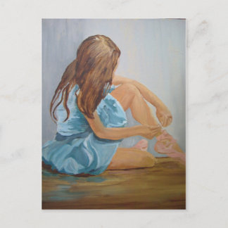 Postal bailarina de ballet en reposo cinderella