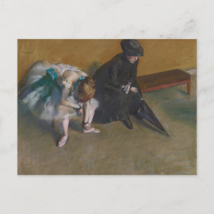Postal Bailarina de ballet espera a Edgar Degas