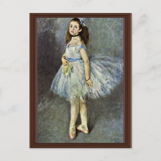 Postal Bailarina De Ballet Por Pierre-Auguste Renoir (Anverso)