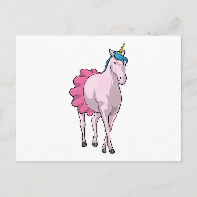 Postal Bailarina de ballet Unicornio (Anverso)
