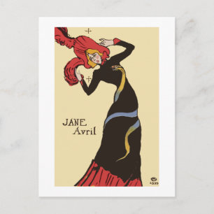 Postal Bailarina de cabaré por Henri de Toulouse-Lautrec 