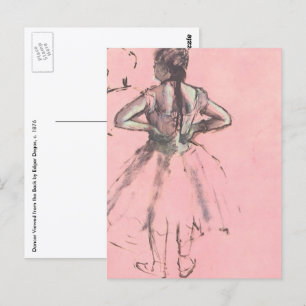 Postal Bailarina de espaldas, manos en las caderas de Edg