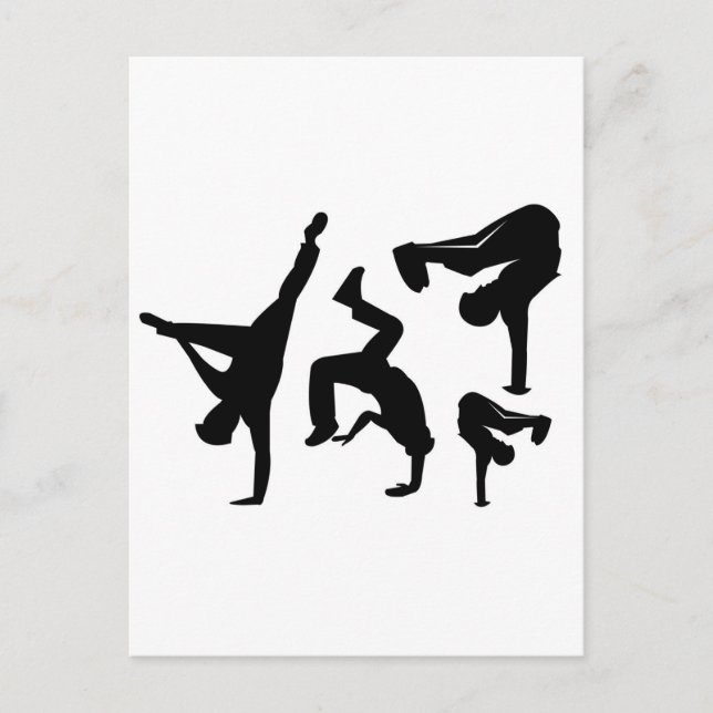 Postal bailarina de hip hop (Anverso)