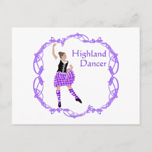 Postal Bailarina de las Highlands escocesas Nudo celta Mo