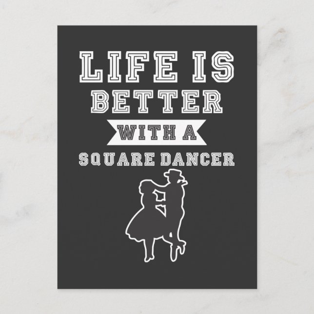 Postal Bailarina de línea de campo occidental de pareja d (Anverso)