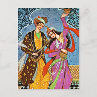 Postal bailarina de Nymphe y música