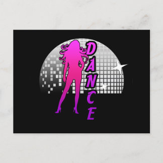 Postal Bailarina de pelotas de disco.