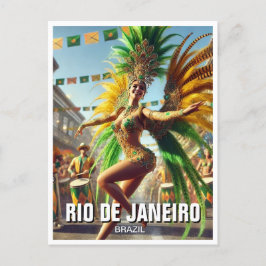 Postal Bailarina de samba Río de Janeiro Brasil