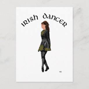 Postal Bailarina de Step Irlandés - Vestido Negro, Cabell