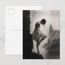 Postal Bailarina en el borde del acantilado Arte dramátic