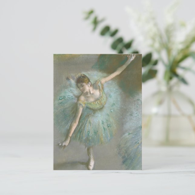 Postal Bailarina en Green Edgar Degas (Anverso de pie)