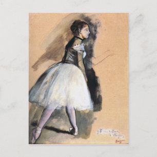 Postal Bailarina en posición de ballet - Edgar Degas