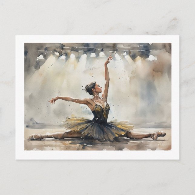 Postal Bailarina en split,  (Anverso)