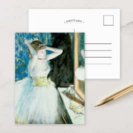 Postal Bailarina en su camerino | Edgar Degas