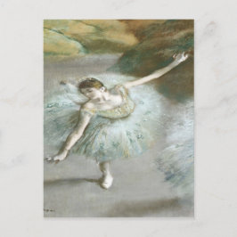 Postal Bailarina en verde por Edgar Degas