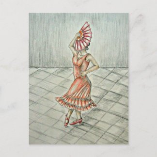 Postal Bailarina española
