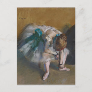 Postal Bailarina esperando Edgar Degas