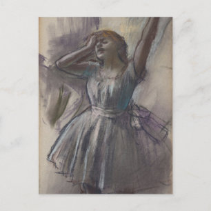 Postal Bailarina estirando a Edgar Degas
