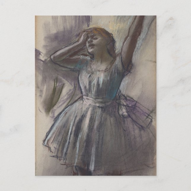 Postal Bailarina estirando a Edgar Degas (Anverso)