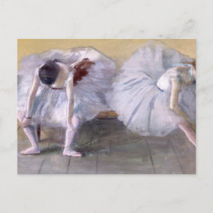 Postal Bailarina estirándose Edgar Degas
