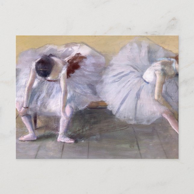 Postal Bailarina estirándose Edgar Degas (Anverso)