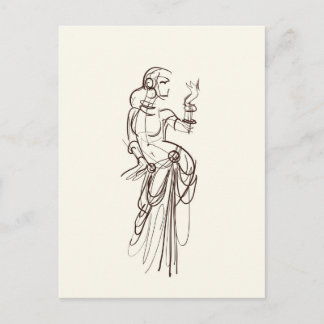 Postal bailarina gitana de fusión tribal