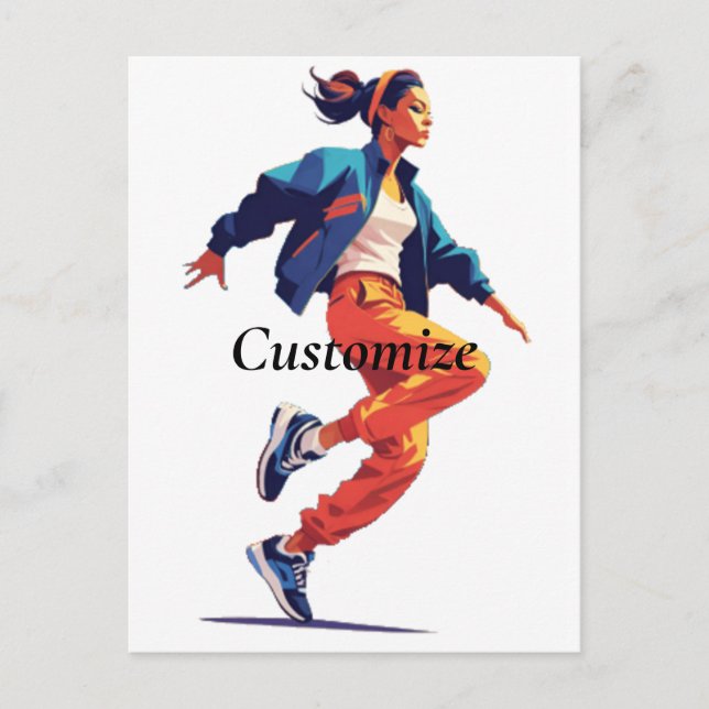 Postal Bailarina Hip Hop Thunder_Cove (Anverso)