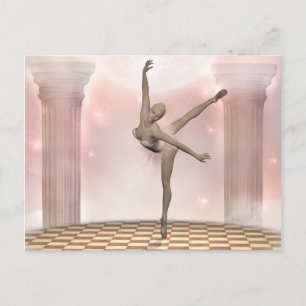 Postal bailarina rosa