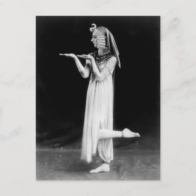 Postal Bailarina rusa con traje Cleopatra (Anverso)