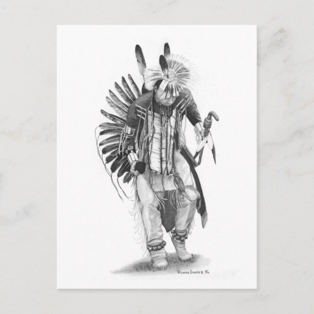 Postal Bailarina tradicional (Anverso)