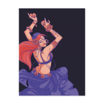 Bailarina tribal gitana con címbalos