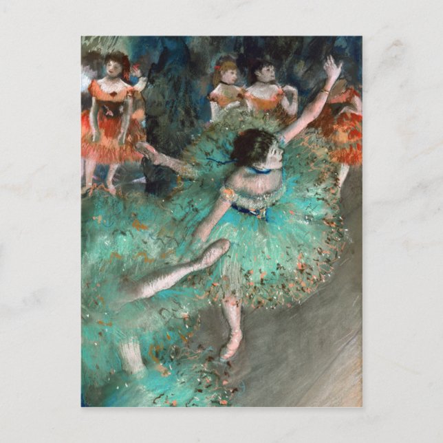Postal Bailarina Verde (Danseuse Verte) Edgar Degas (Anverso)