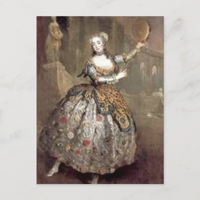 Postal Bailarina Victoriana (Anverso)