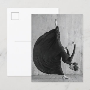 Postal Bailarina Victoriana en Movimiento