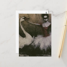 Postal Bailarina y cisne